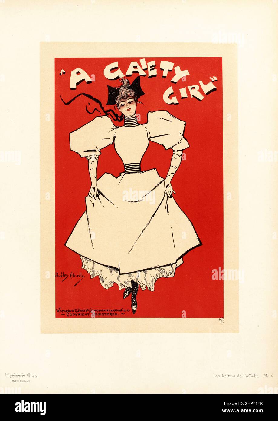 Maitres de l'affiche Vol 1 - Plate 04 - Dudley Hardy - A Gaiety Girl. 1896. Foto Stock