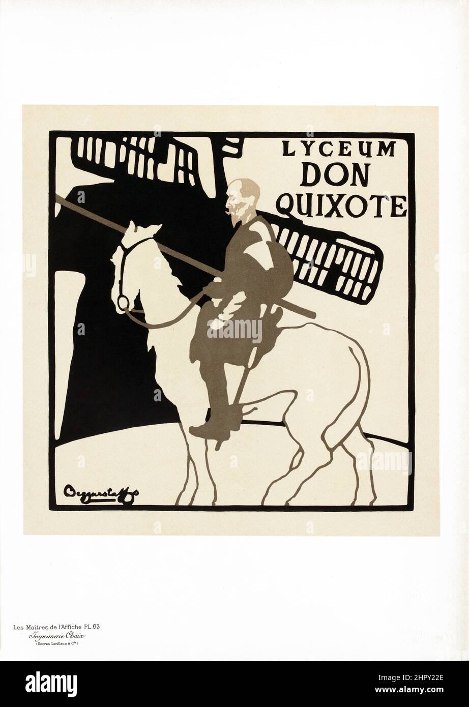 Maitres de l'affiche Vol 2 - piatto 63 - Beggarstaffs - Lyceum Don Quixote / Don Quijote. 1896. Foto Stock