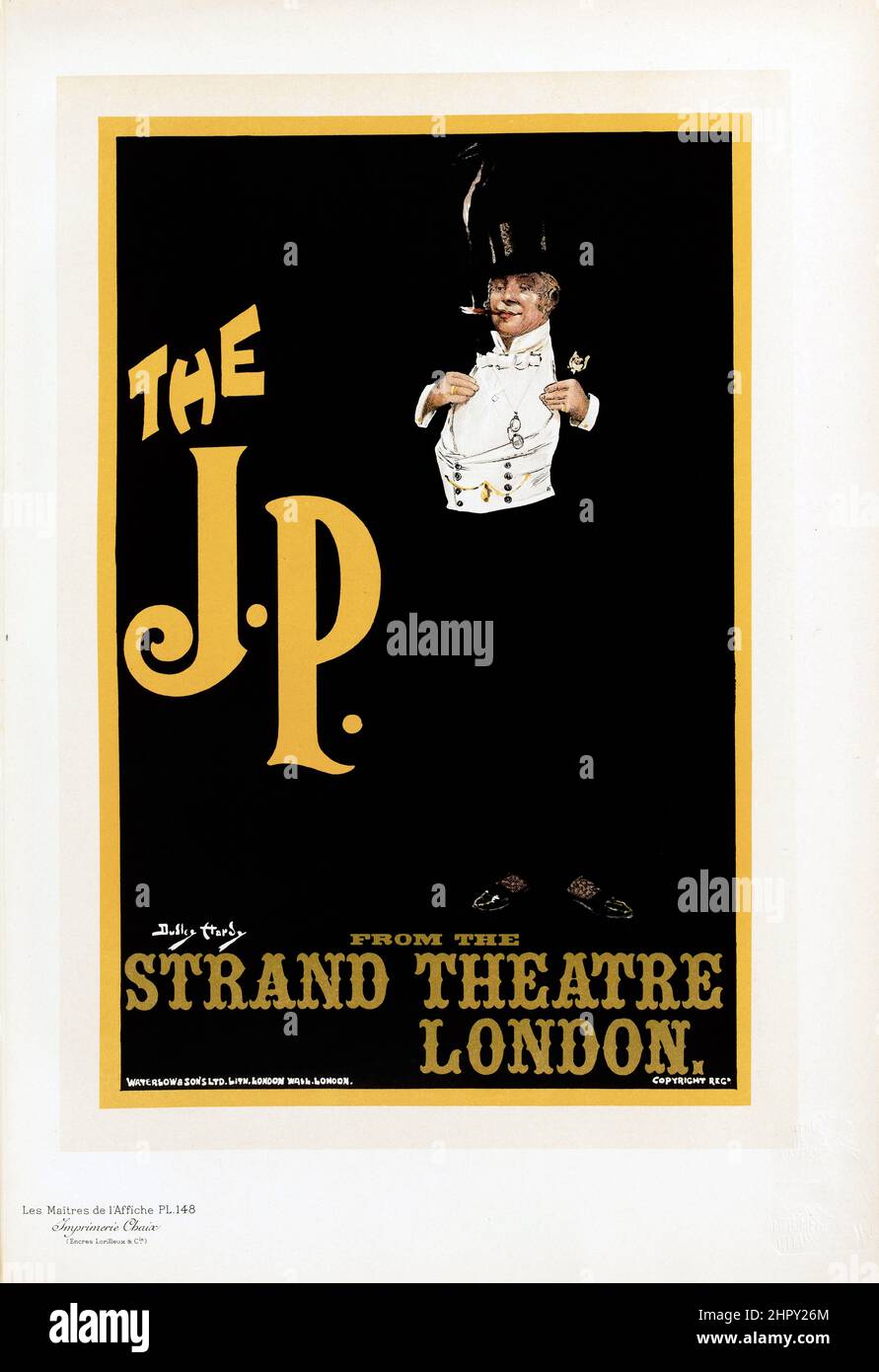Maitres de l'affiche Vol 4 - Plate 148 - Dudley Hardy - The J.P. Strand Theatre di Londra. 1895. Foto Stock