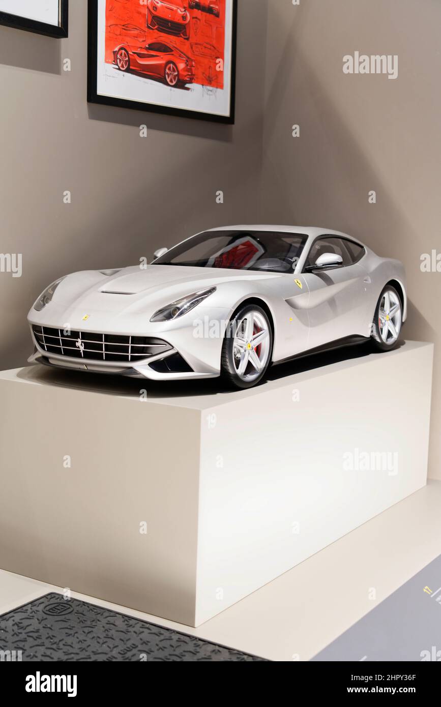 Ferrari F12 berlinetta mockup, ADI Design Museum, Compasso d'Oro, Milano, Lombardia, Italia, Europa Foto Stock