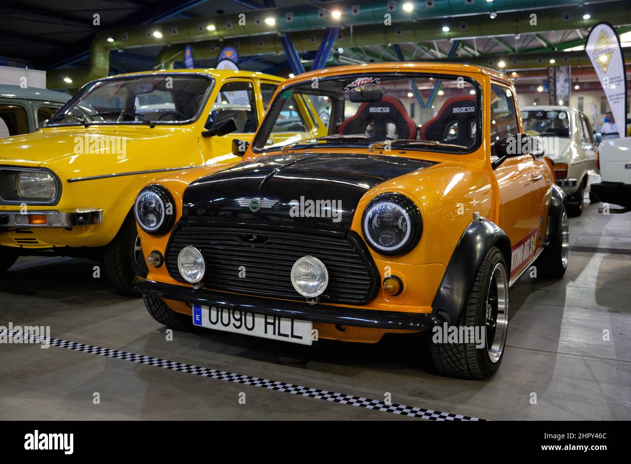 Mini modificato. Retro Malaga 2022, Spagna. Foto Stock