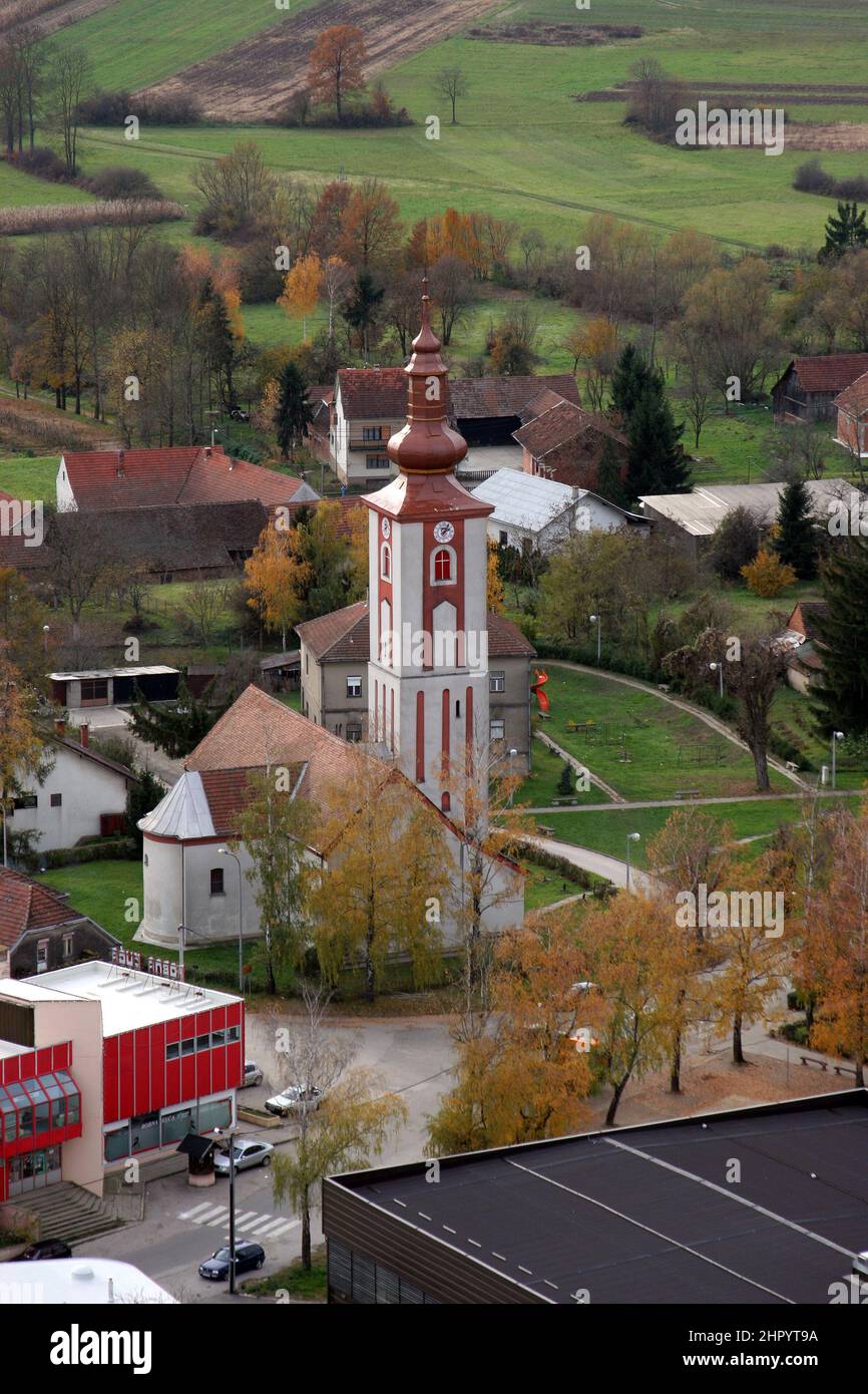 Chiesa parrocchiale di S. Margherita a Dubrava, Croazia Foto Stock