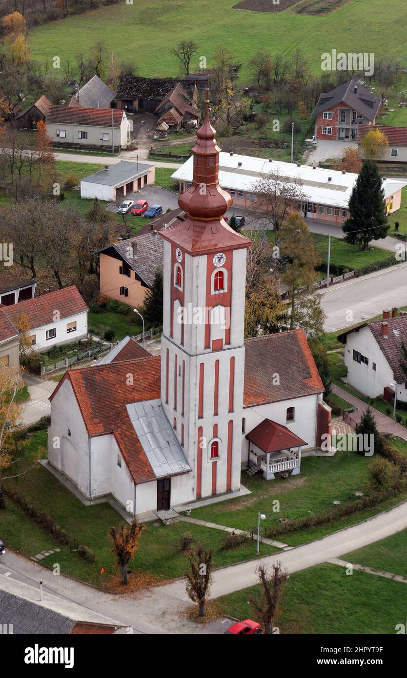 Chiesa parrocchiale di S. Margherita a Dubrava, Croazia Foto Stock