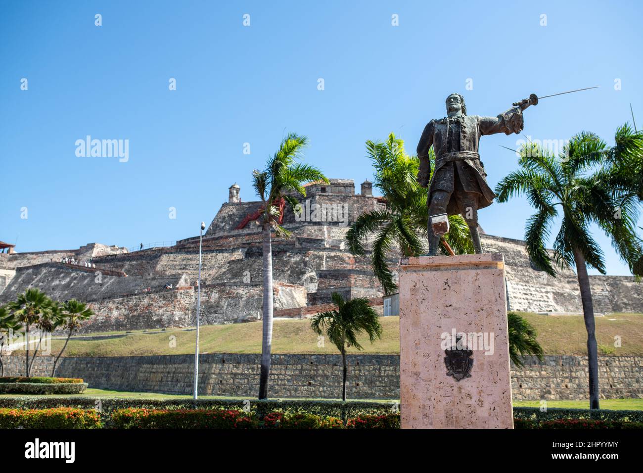 Castillo San Felipe de Barajas a Cartagena, Colombia Foto Stock