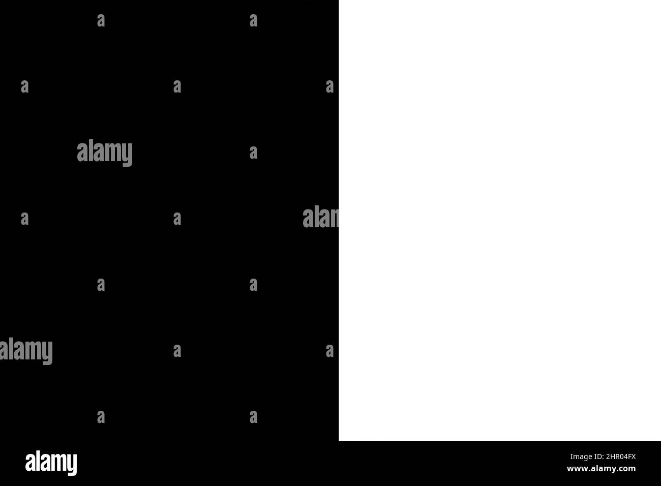 Bianco e nero, chiaro e ombreggiato, due colori disegnano astratto bianco e nero modello bianco e nero mock up spazio di copia. Foto Stock