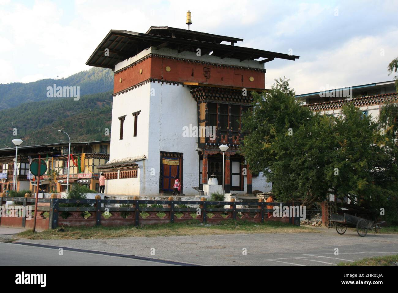 edificio (torre campanaria) in paro in bhutan Foto Stock