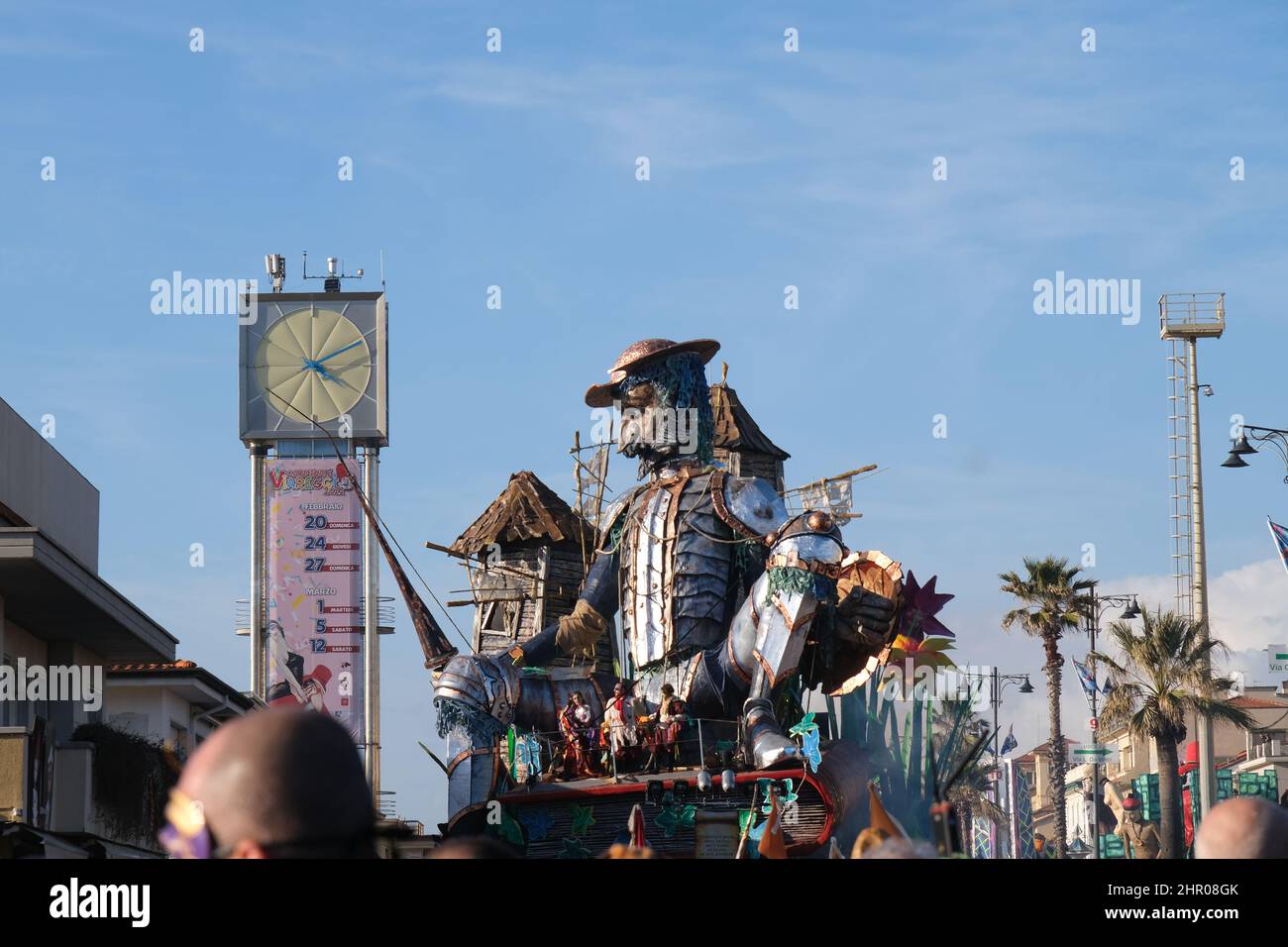 Foto dei carri sfilata per il carnevale di viareggio, nel nord della toscana, in Italia. Foto Stock