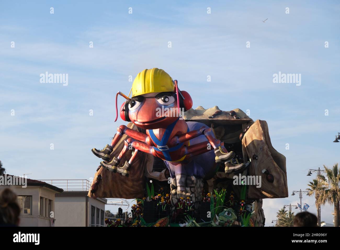 Foto dei carri sfilata per il carnevale di viareggio, nel nord della toscana, in Italia. Foto Stock