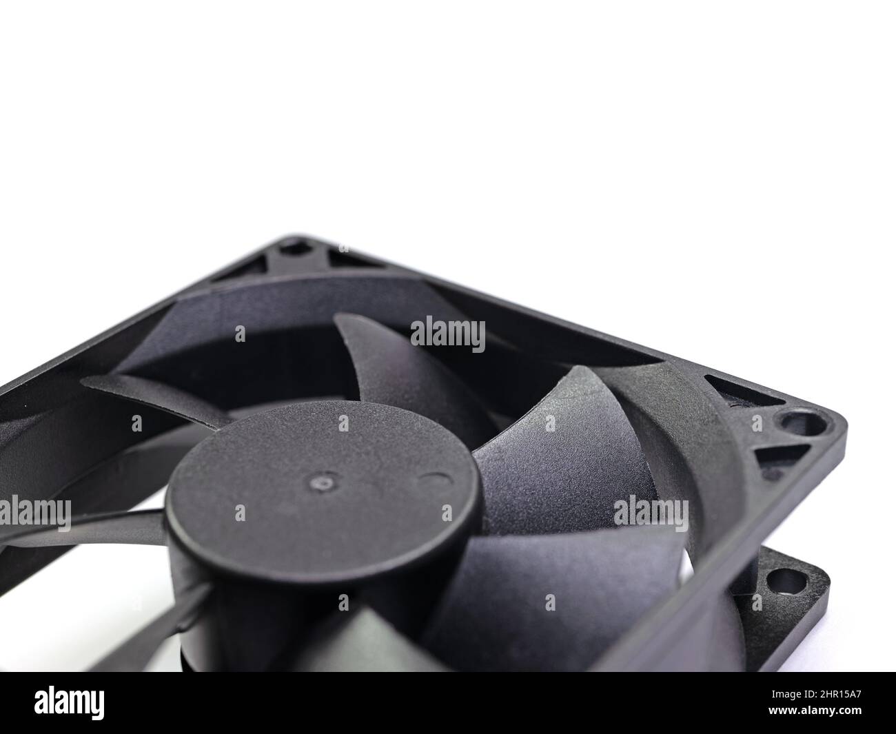 Ventola del PC su sfondo bianco Foto Stock