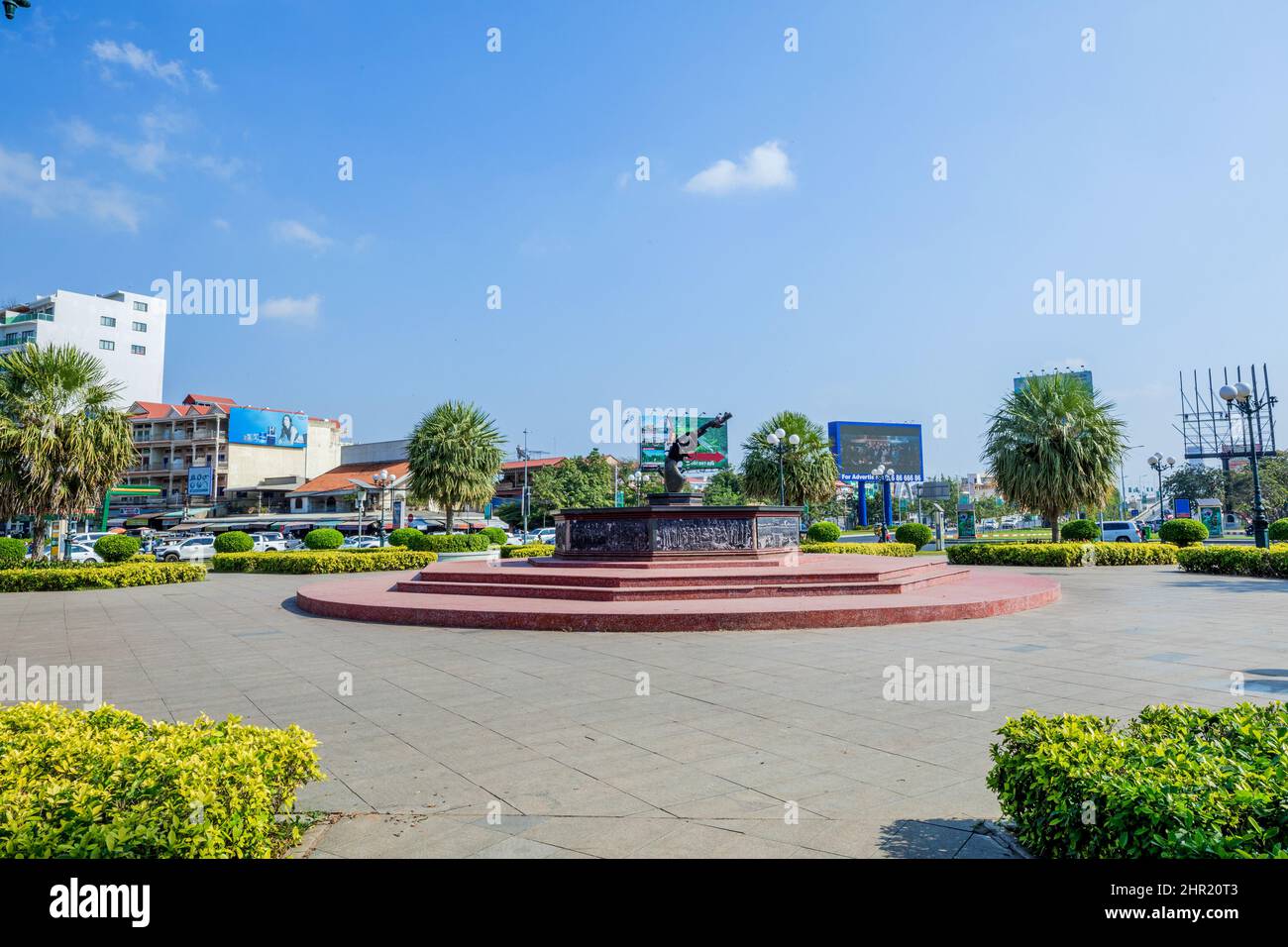Rotonda Garden Gun a Phom Penh, cambogia Foto Stock
