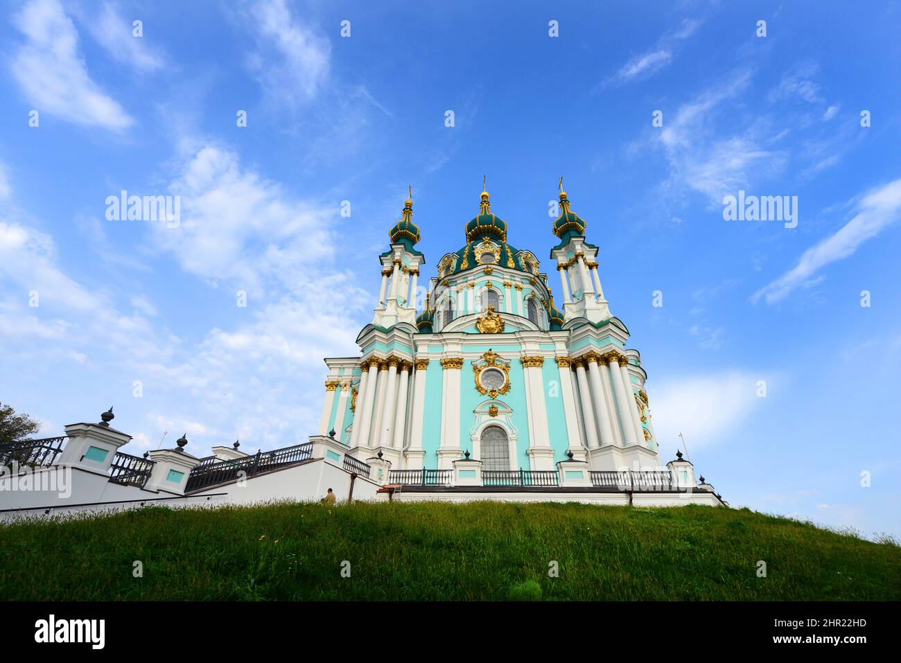 Chiesa di Sant'Andrea a Kiev, Ucraina. Foto Stock