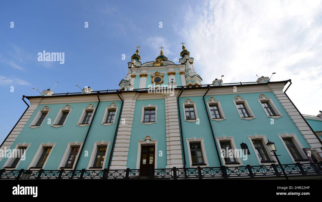 Chiesa di Sant'Andrea a Kiev, Ucraina. Foto Stock