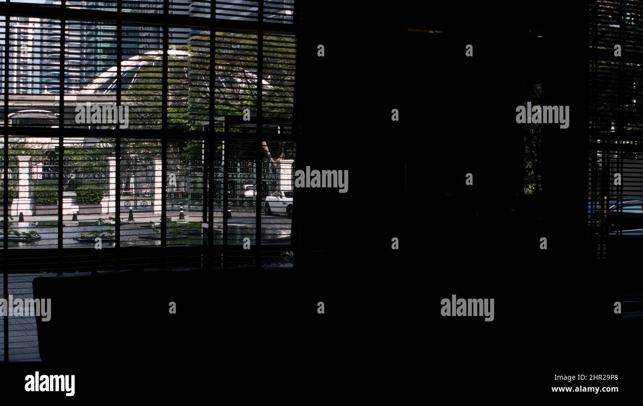 Background e assurdità astratta non del tutto a destra Foto Stock