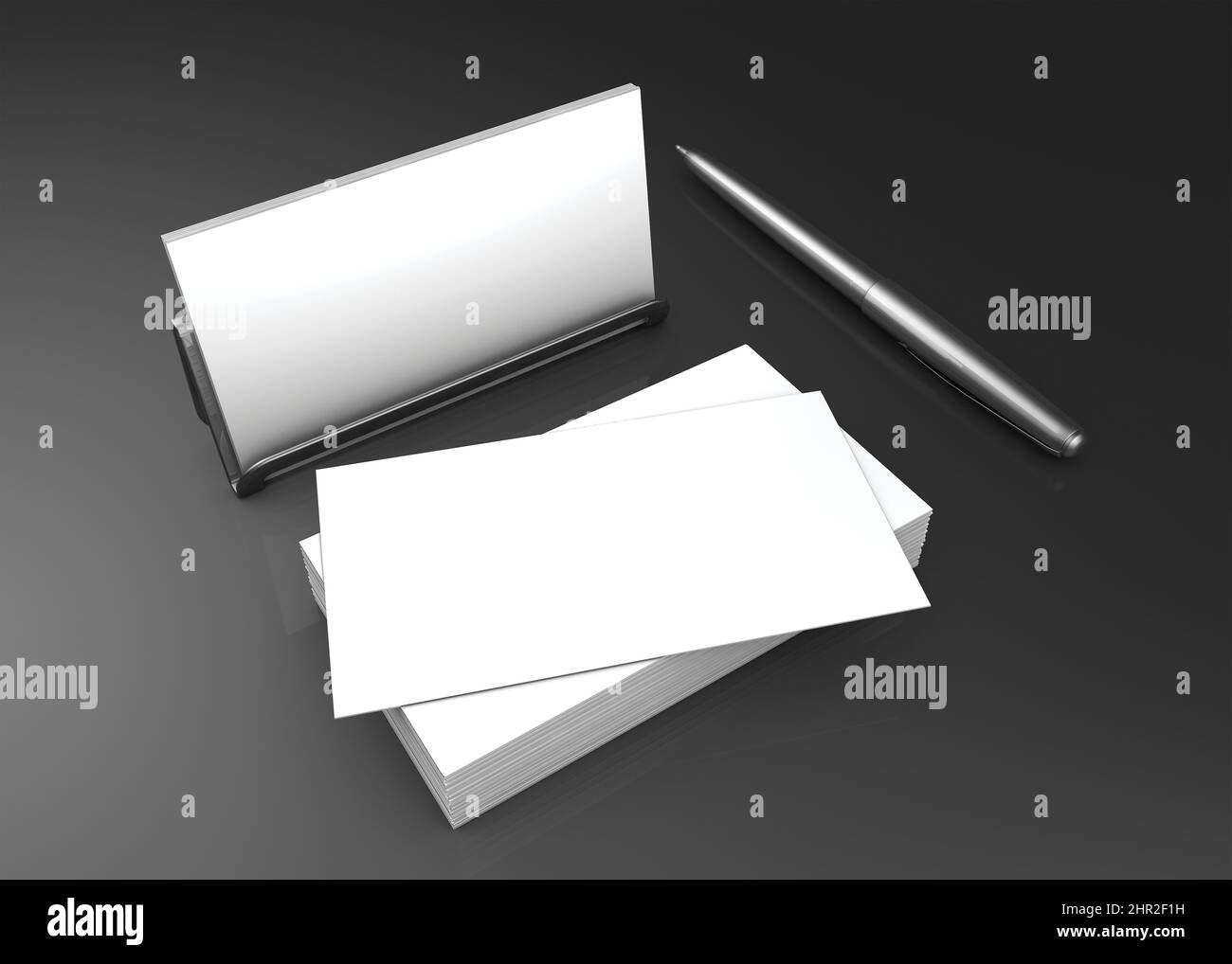 Rappresentazione del biglietto da visita Mockup 3D Foto Stock