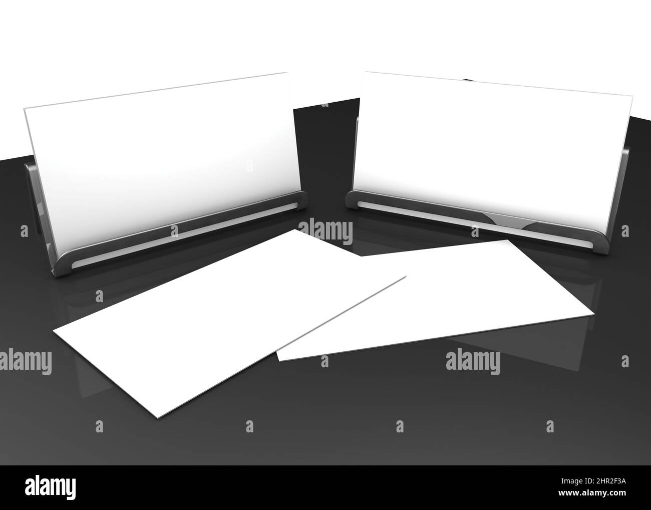 Rappresentazione del biglietto da visita Mockup 3D Foto Stock