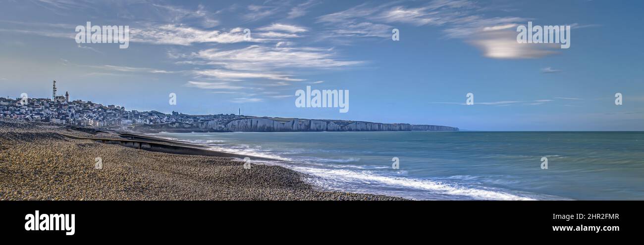 Panorama cote picarde au niveau de Ault Foto Stock