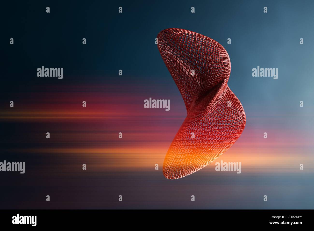 Sfondo astratto di forma geometrica 3D. Tecnologia e scienza. 3D rendering. Foto Stock