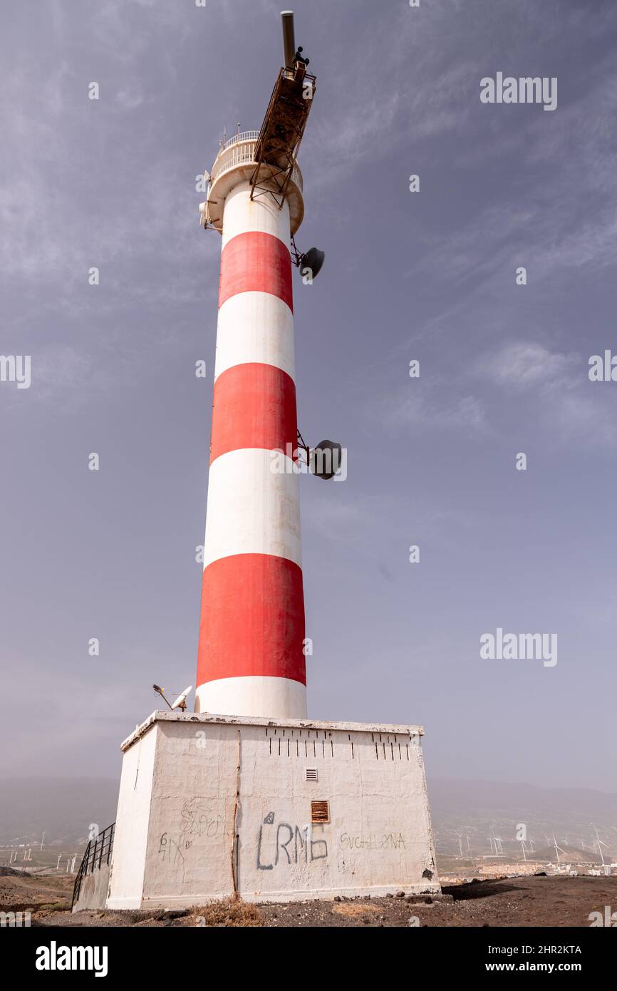 Faro di Faro de Abona, Tenerife, Isole Canarie Foto Stock