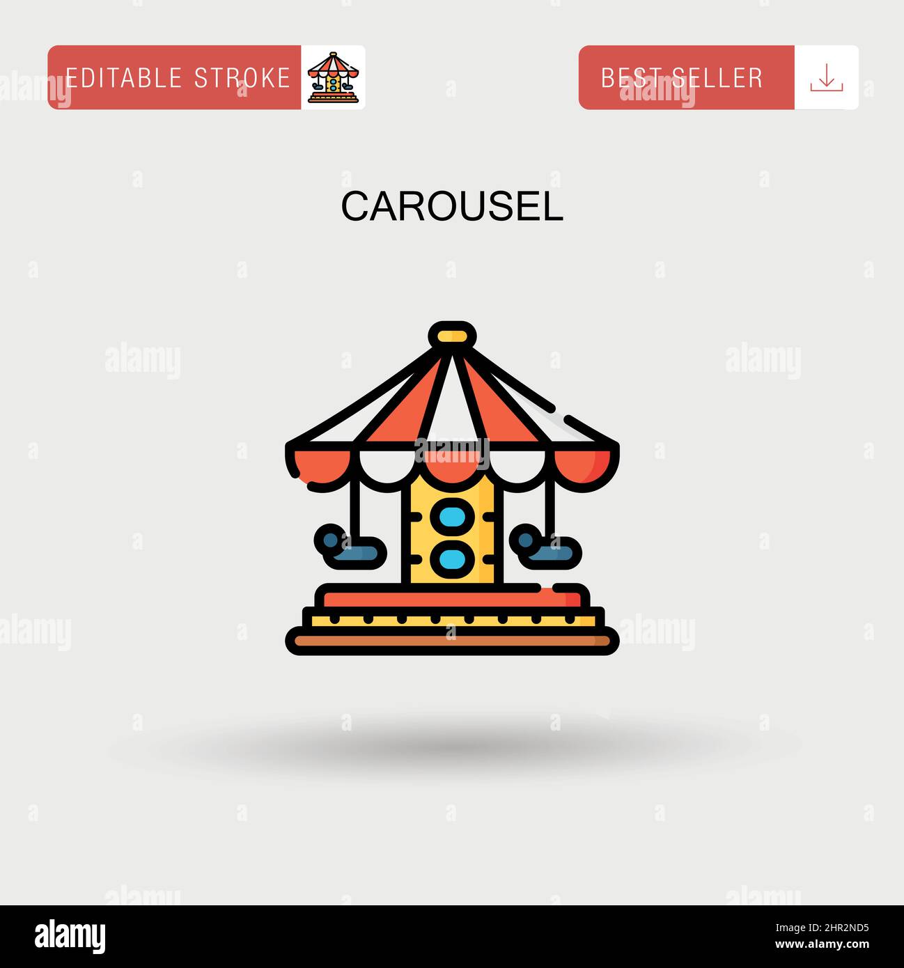 Icona vettore semplice carosello. Illustrazione Vettoriale