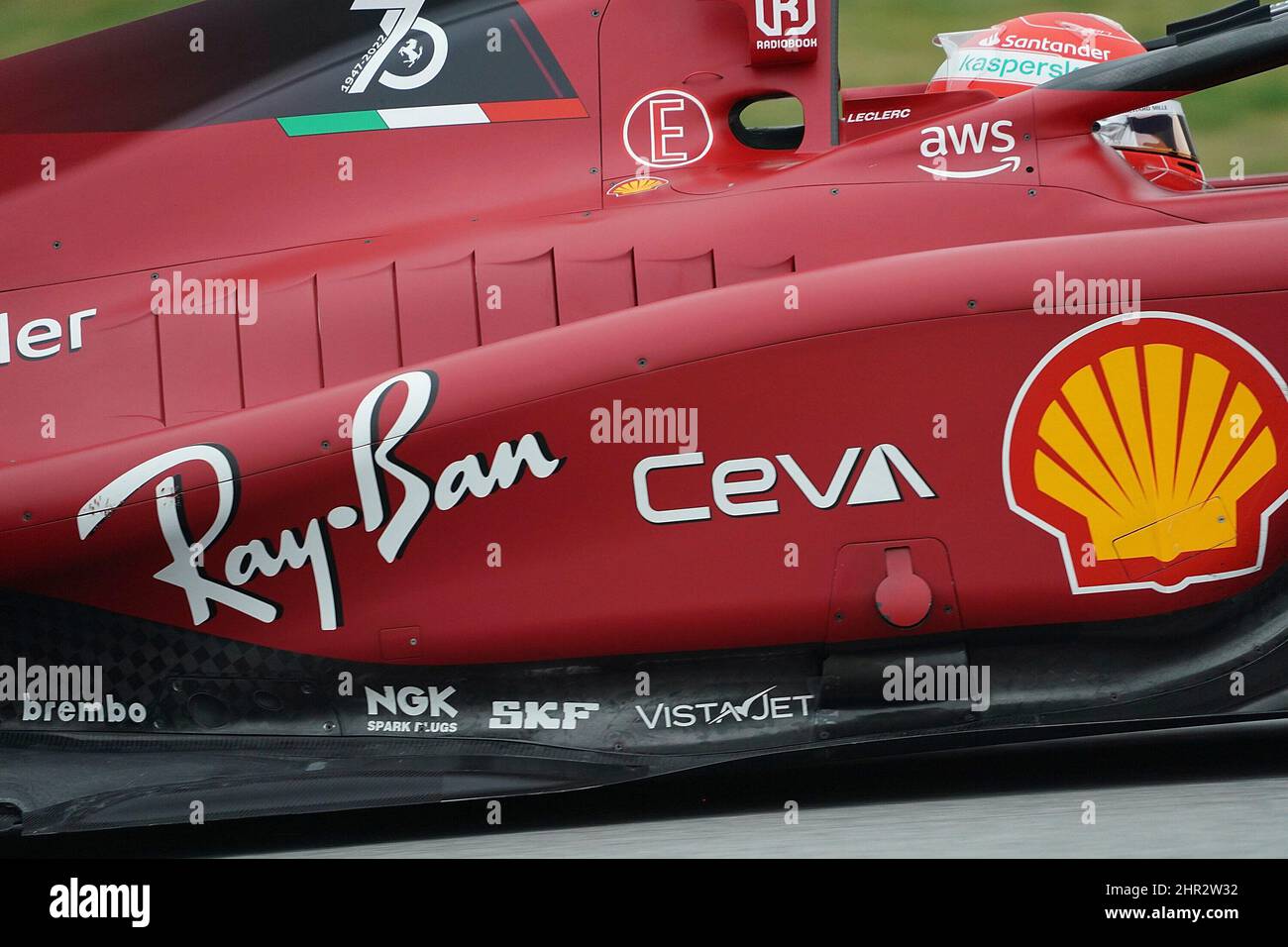 25th febbraio 2022, Circuit de Catalunya, Barcellona, Formula 1 test drive 2022 a Barcellona, nella foto Charles Leclerc (MCO), Scuderia Ferrari Foto Stock