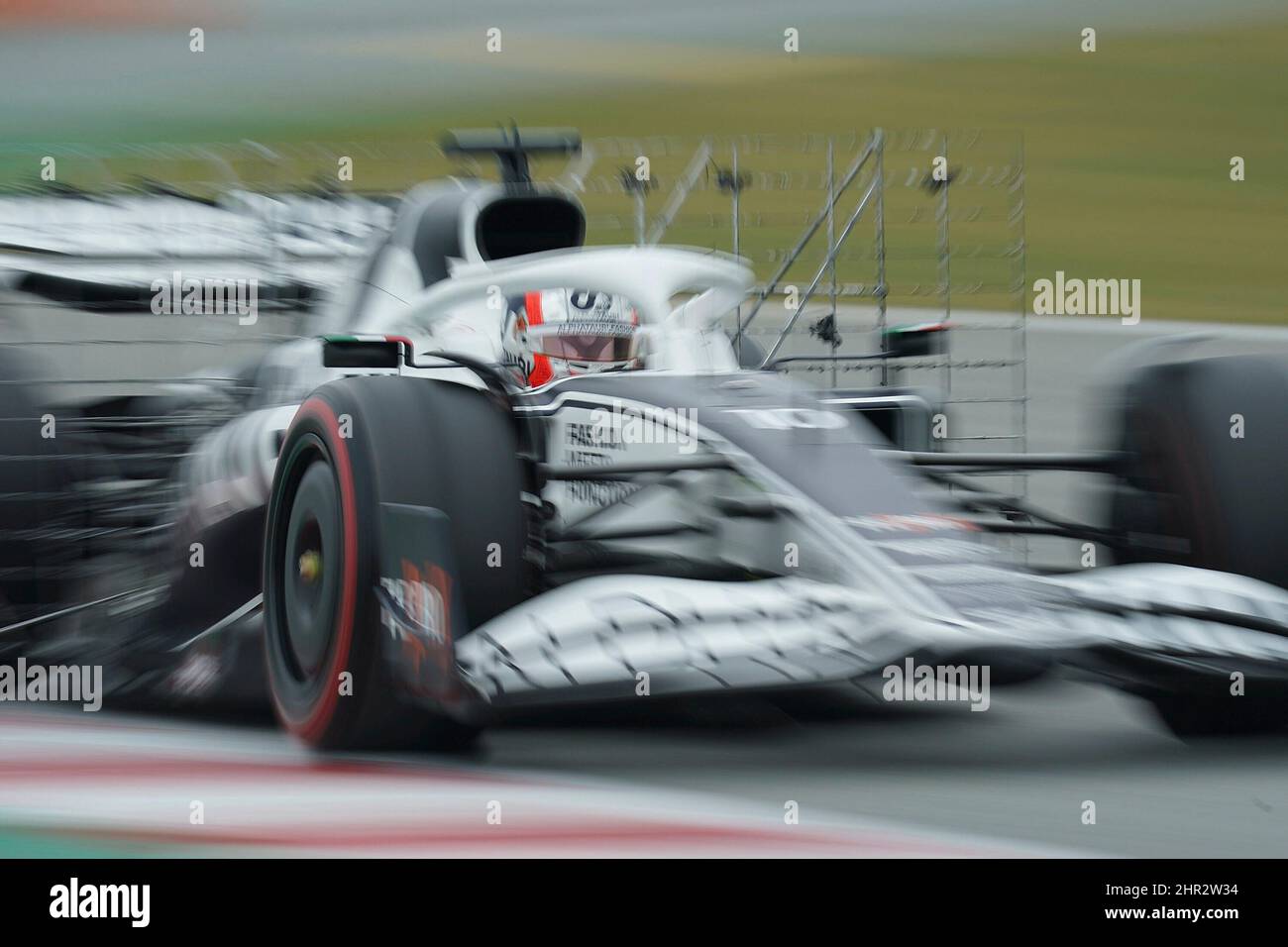 25th febbraio 2022, Circuit de Catalunya, Barcellona, prove di Formula 1 2022 a Barcellona, nella foto Pierre Gasly (fra), Scuderia AlphaTauri Foto Stock