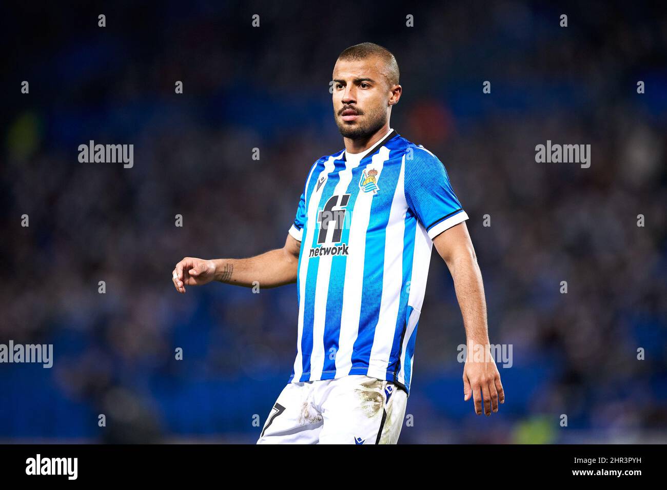 Rafael Alcantara Rafinha di Real Sociedad durante la UEFA Europa League, Play-off, partita di calcio a 2nd gambe tra Real Sociedad e RB Leipzig il 24 febbraio 2022 allo stadio Anoeta di San Sebastian, Spagna - Foto: Ricardo Larreina/DPPI/LiveMedia Foto Stock