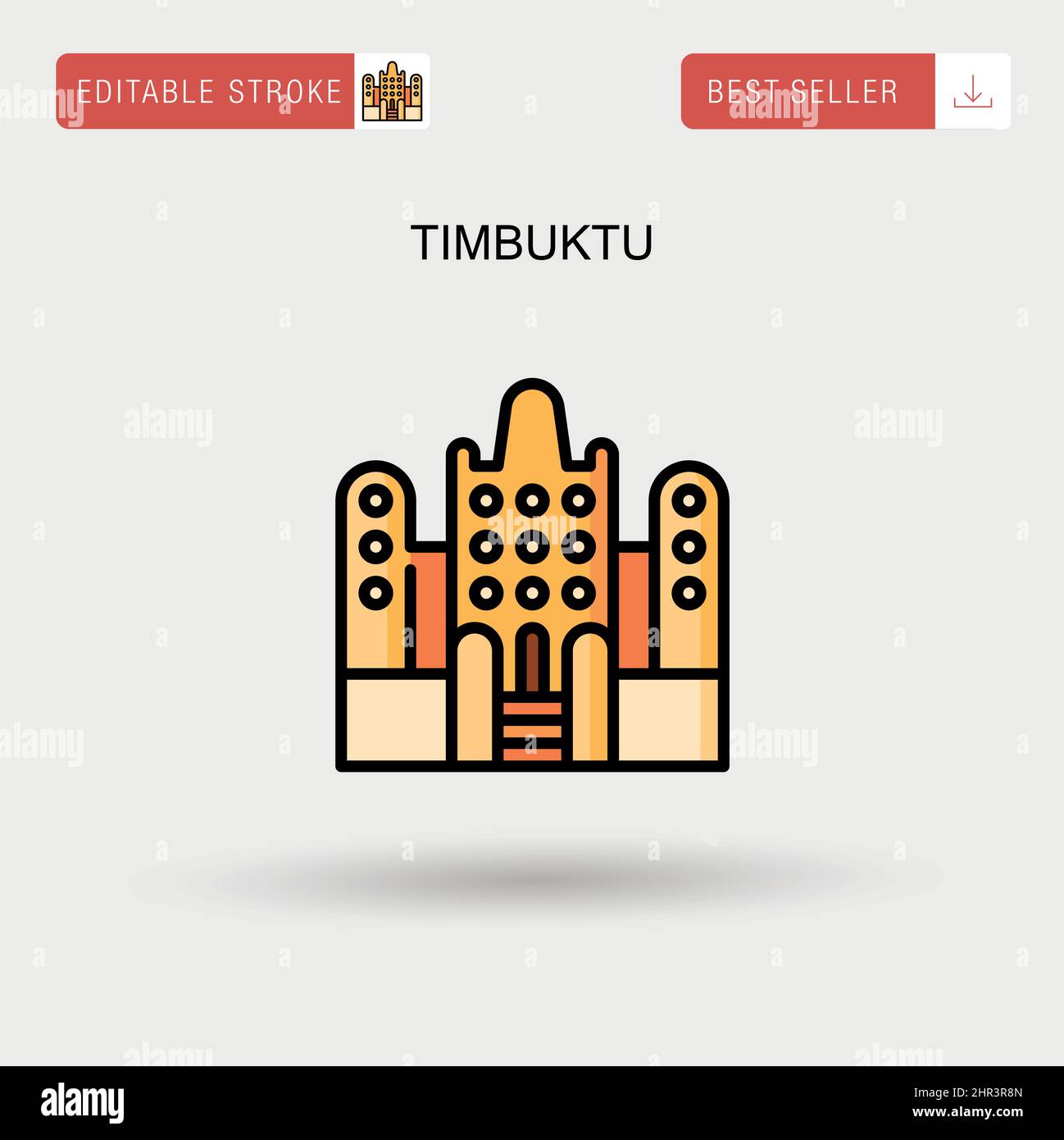 Icona vettore semplice Timbuktu. Illustrazione Vettoriale