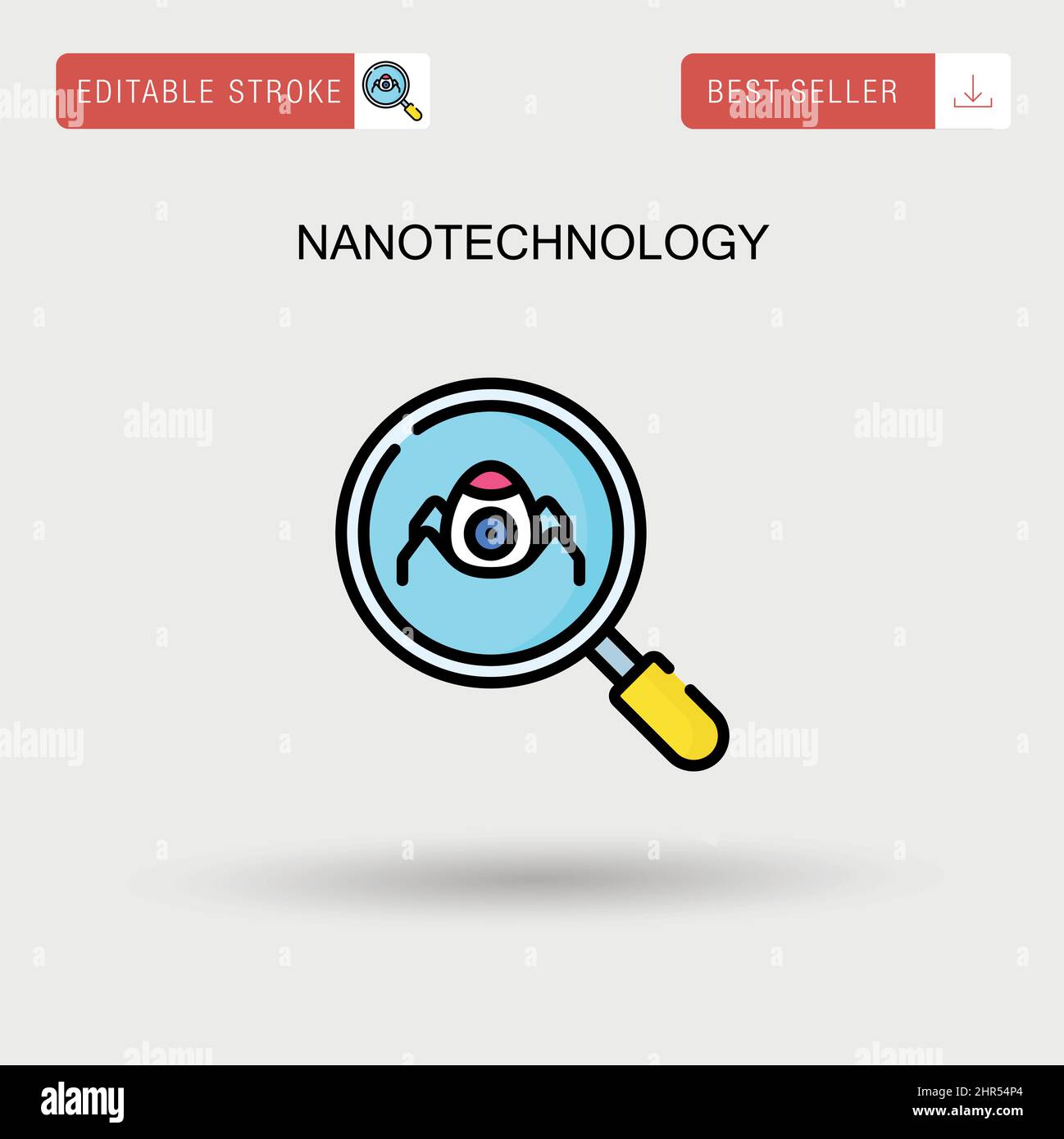 Nanotecnologia semplice icona vettoriale. Illustrazione Vettoriale