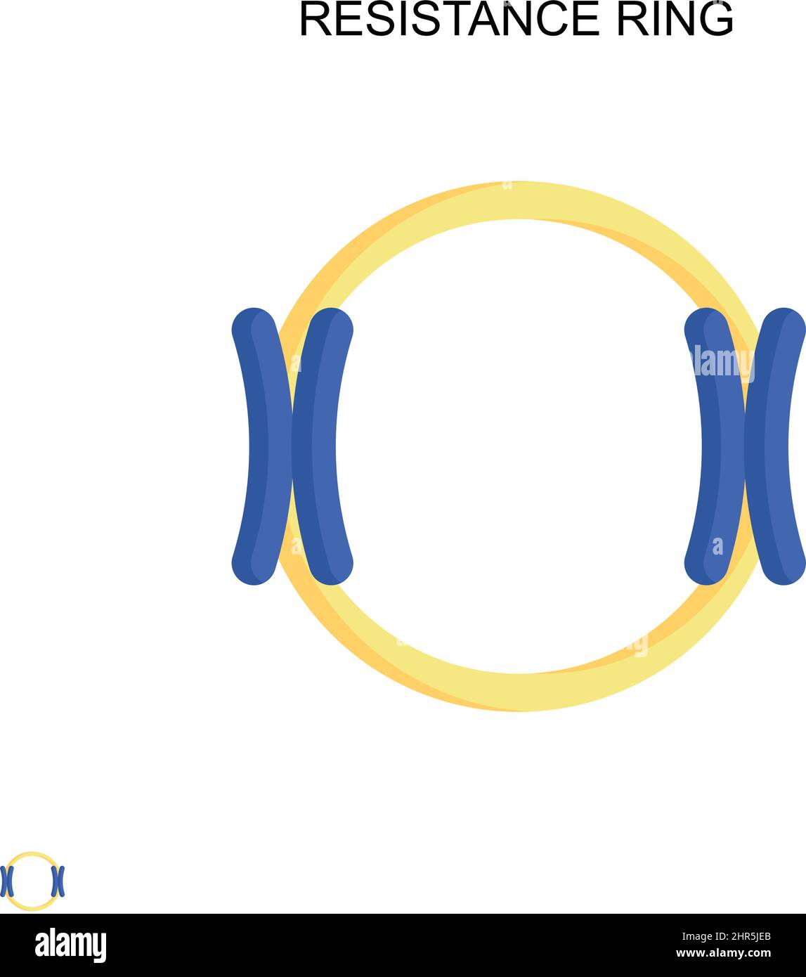 Icona vettore semplice anello di resistenza. Modello di disegno del simbolo di illustrazione per l'elemento dell'interfaccia utente mobile Web. Illustrazione Vettoriale