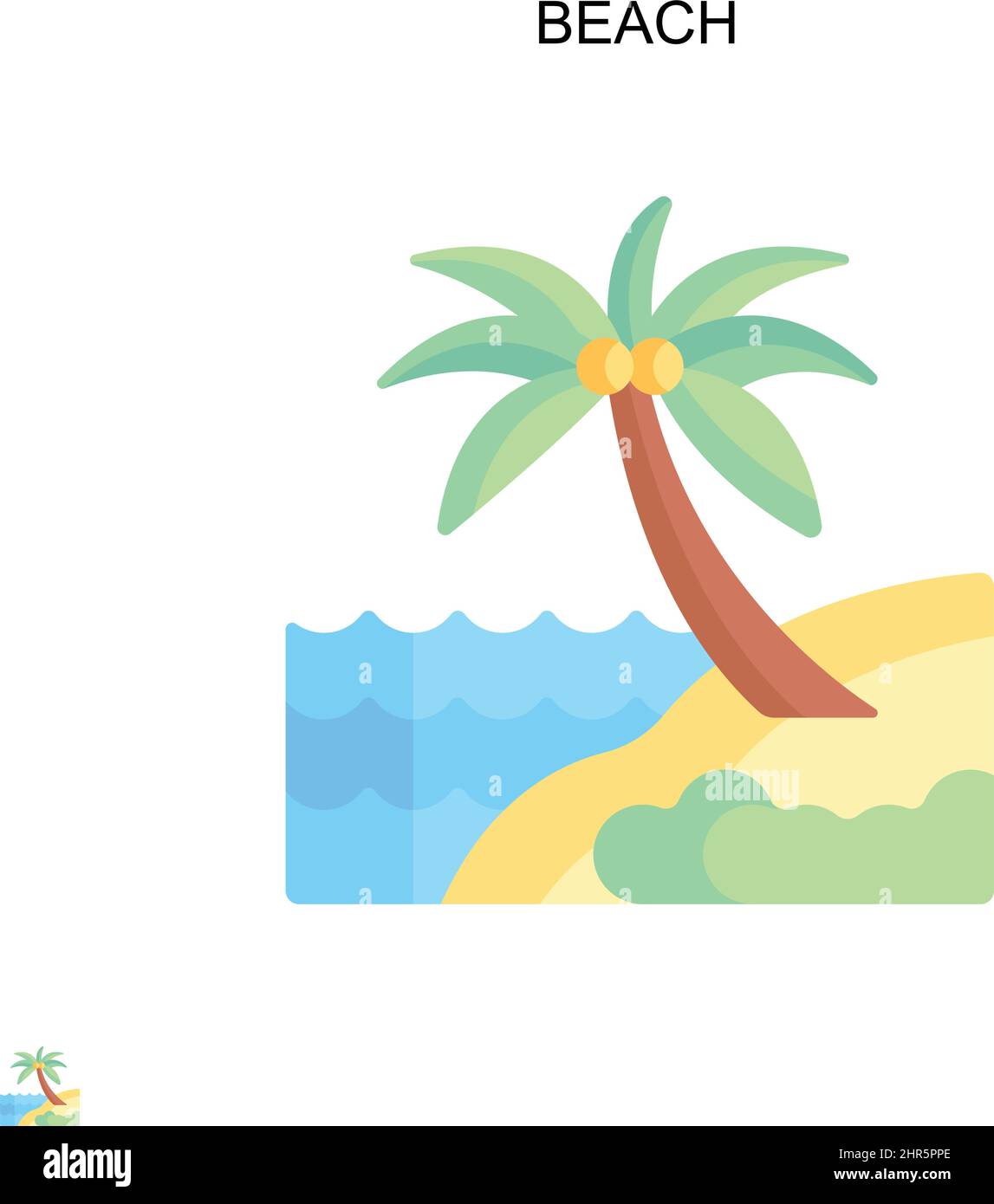 Spiaggia semplice icona vettoriale. Modello di disegno del simbolo di illustrazione per l'elemento dell'interfaccia utente mobile Web. Illustrazione Vettoriale Spiaggia semplice icona vettoriale. Modello di disegno del simbolo di illustrazione per l'elemento dell'interfaccia utente mobile Web. Illustrazione Vettoriale