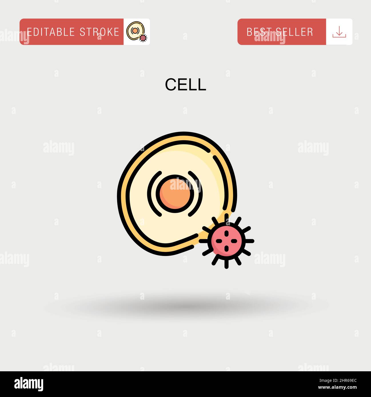 Icona vettore cella semplice. Illustrazione Vettoriale