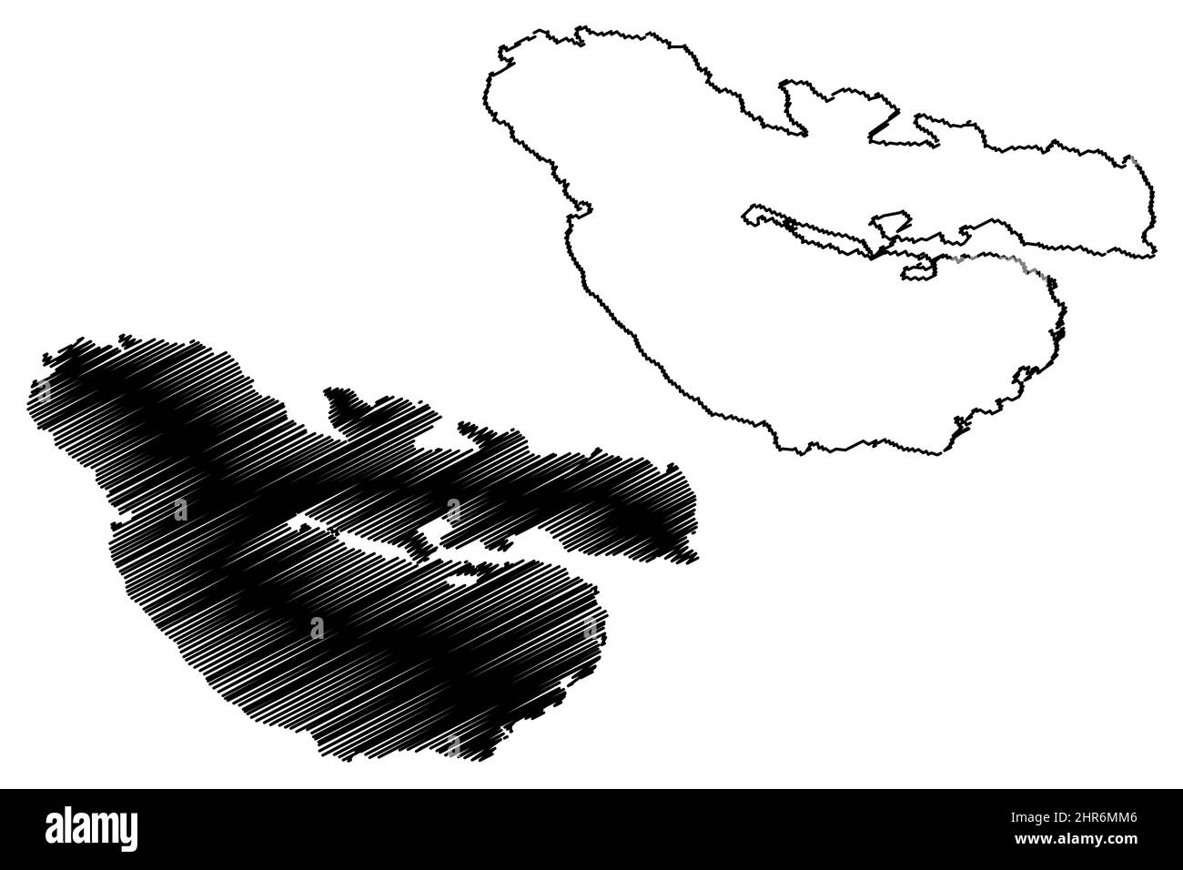Isola di Lidingo (Stoccolma, Mar Baltico, Regno di Svezia) illustrazione vettoriale mappa, schizza traccia mappa Lidingo Illustrazione Vettoriale