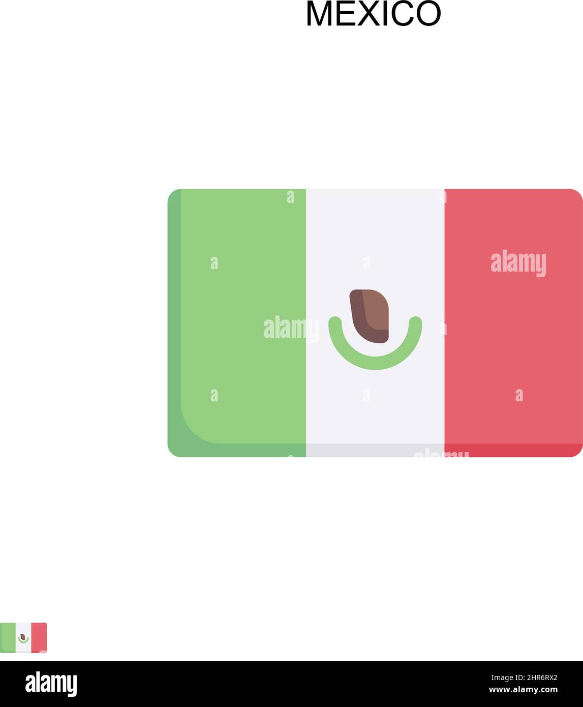 Messico semplice icona vettoriale. Modello di disegno del simbolo di illustrazione per l'elemento dell'interfaccia utente mobile Web. Illustrazione Vettoriale