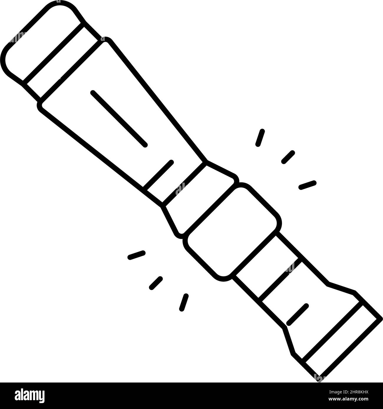 illustrazione vettoriale icona fischio per la linea di esca Illustrazione Vettoriale