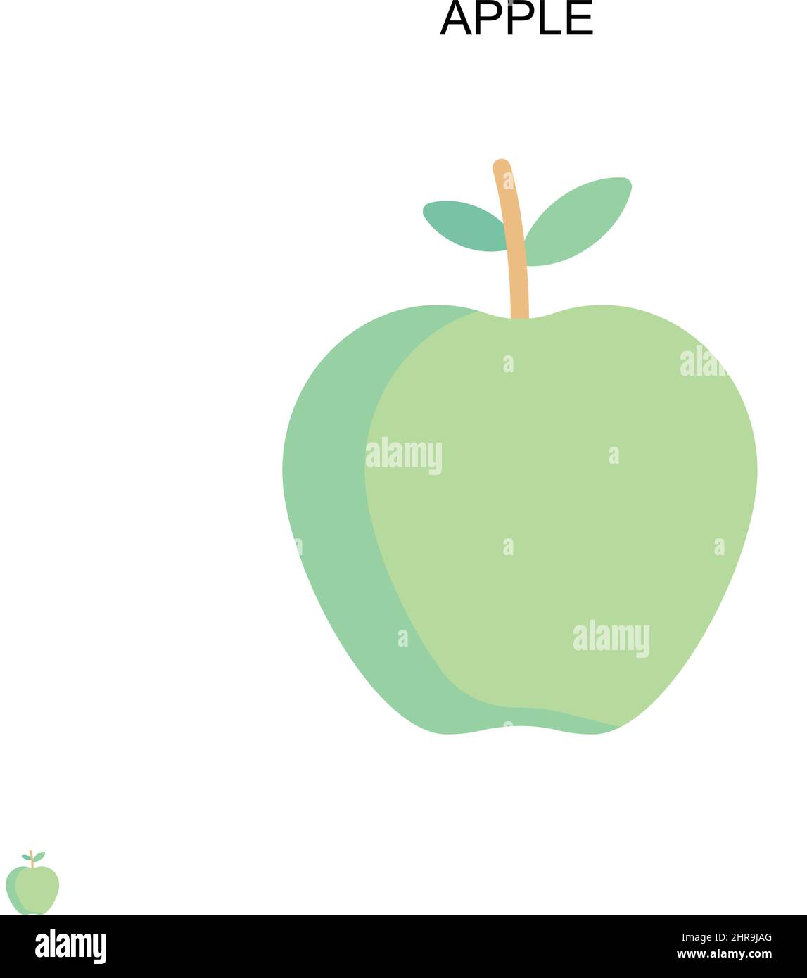Icona Apple Simple Vector. Modello di disegno del simbolo di illustrazione per l'elemento dell'interfaccia utente mobile Web. Illustrazione Vettoriale