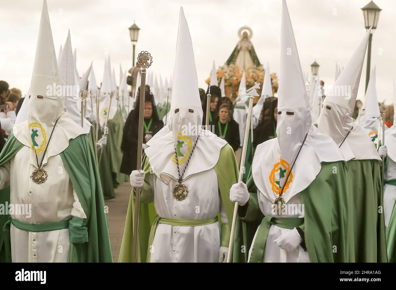 Settimana Santa a Zamora, Spagna. Giovedì Santo processione della Confraternita della Vergine della speranza. Foto Stock