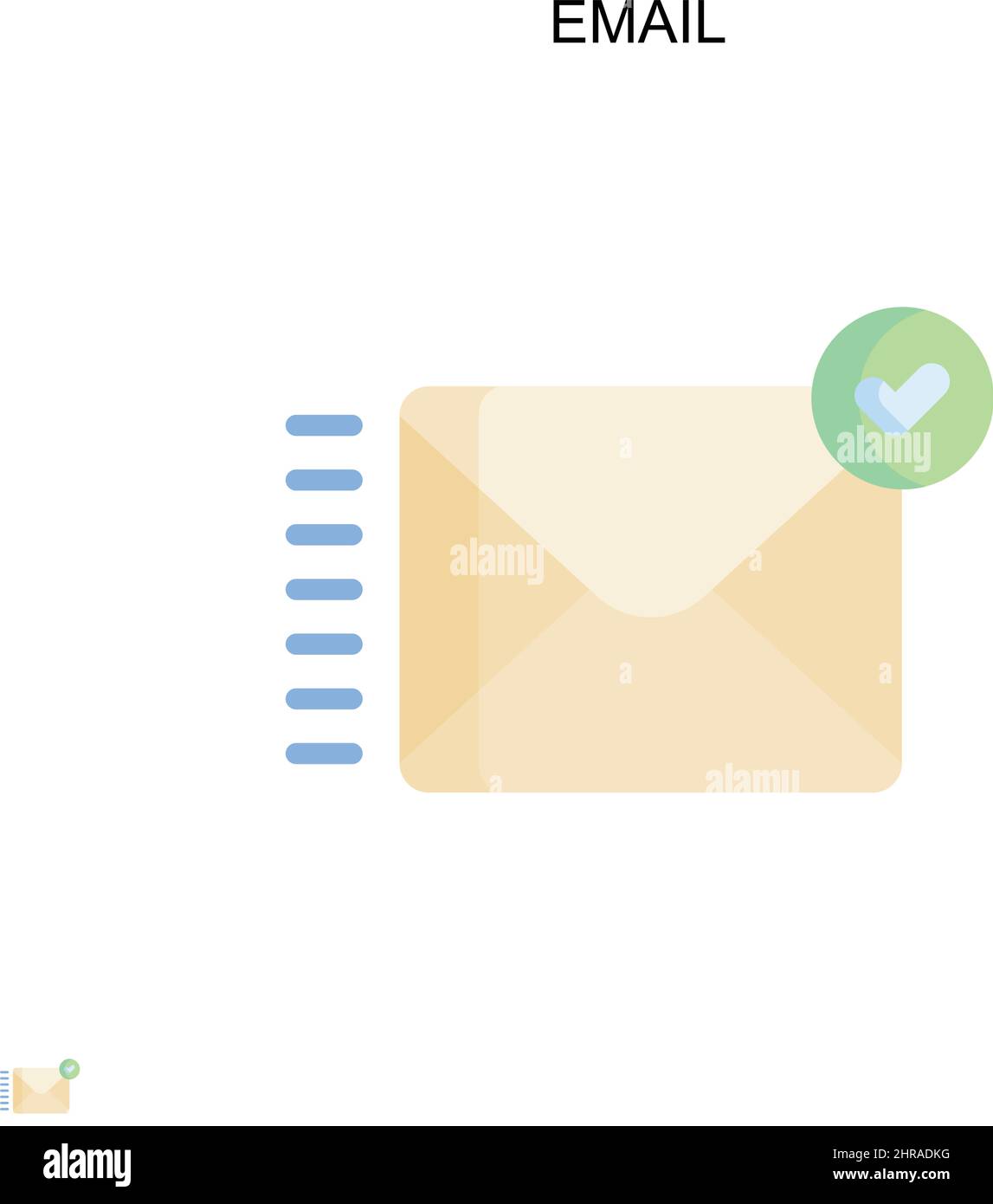 Invia tramite e-mail un'icona vettore semplice. Modello di disegno del simbolo di illustrazione per l'elemento dell'interfaccia utente mobile Web. Illustrazione Vettoriale