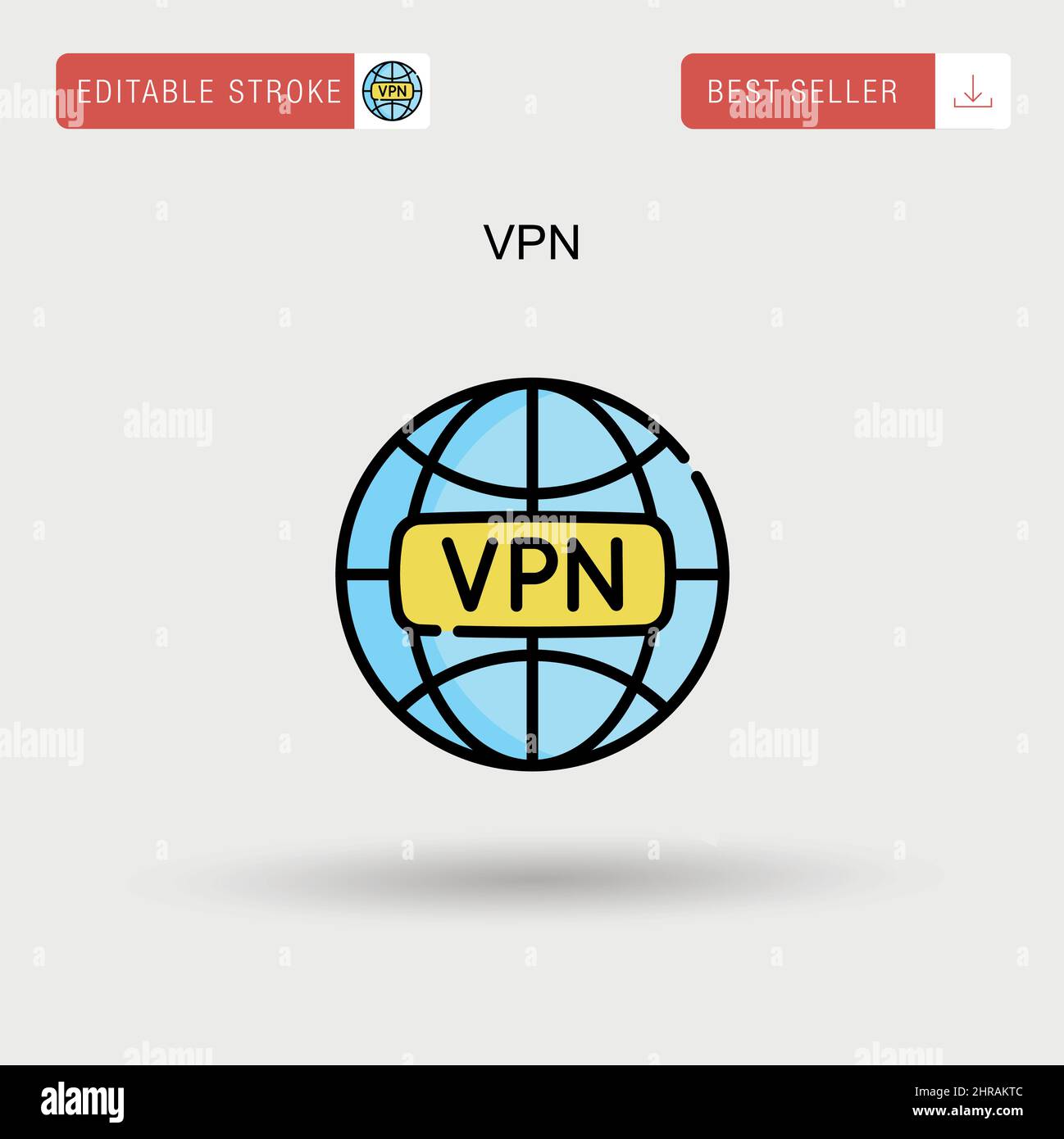 Icona vettore semplice VPN. Illustrazione Vettoriale