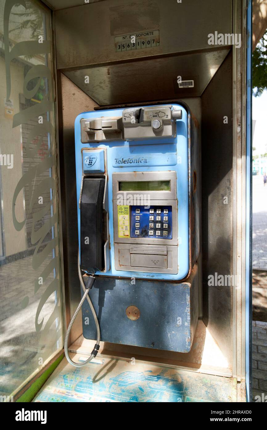 Vecchio telefono cellulare lanzarote, Isole Canarie, Spagna Foto Stock
