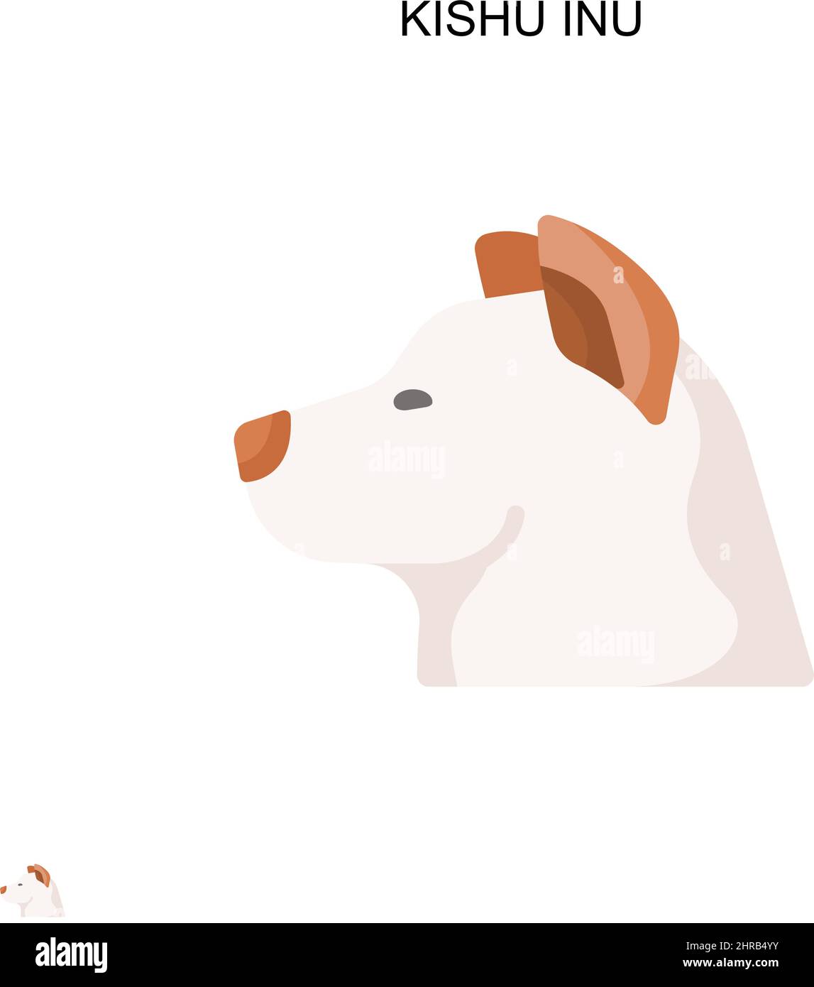 Icona del vettore Kishu inu Simple. Modello di disegno del simbolo di illustrazione per l'elemento dell'interfaccia utente mobile Web. Illustrazione Vettoriale