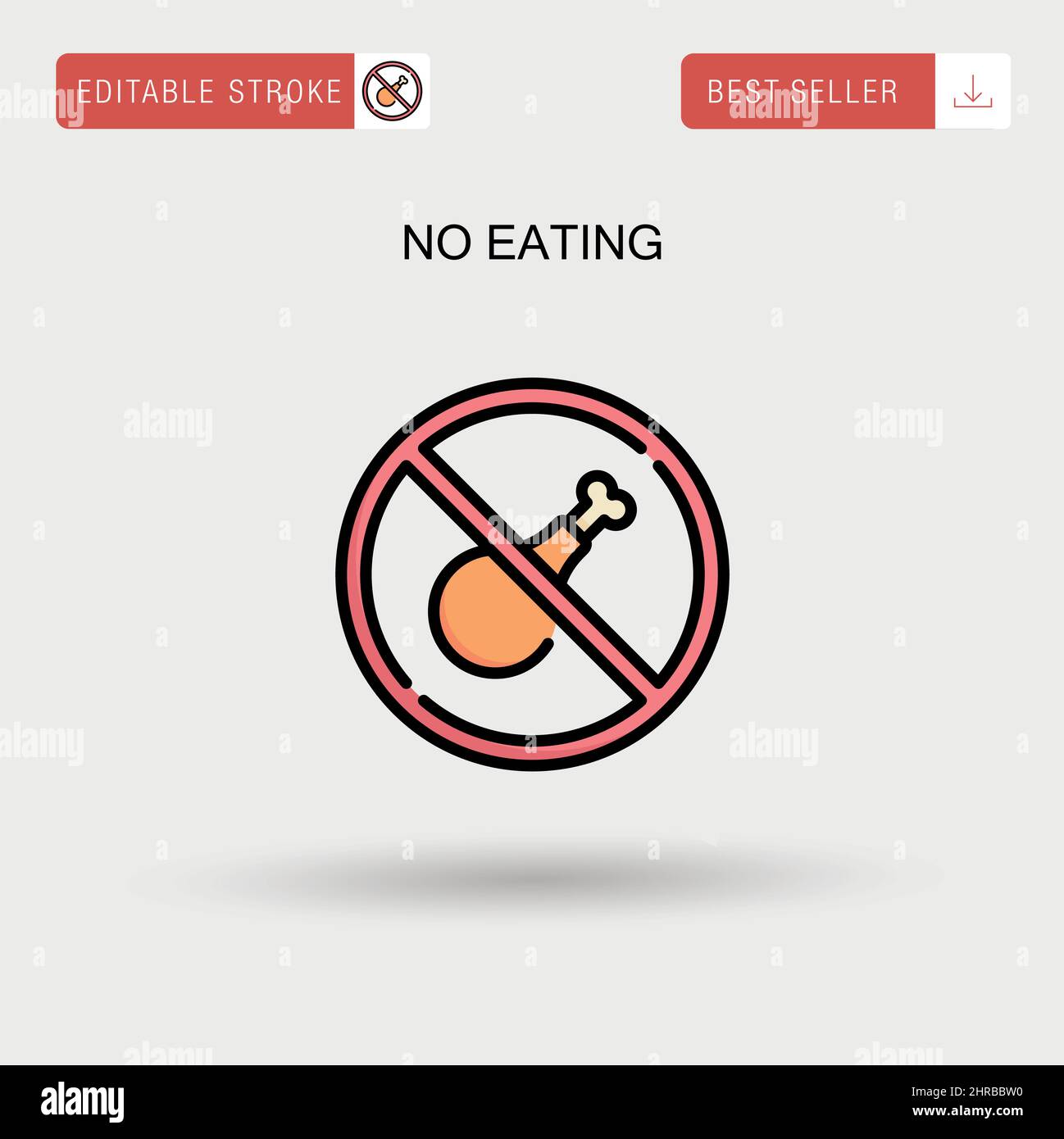 Nessuna semplice icona vettoriale per mangiare. Illustrazione Vettoriale