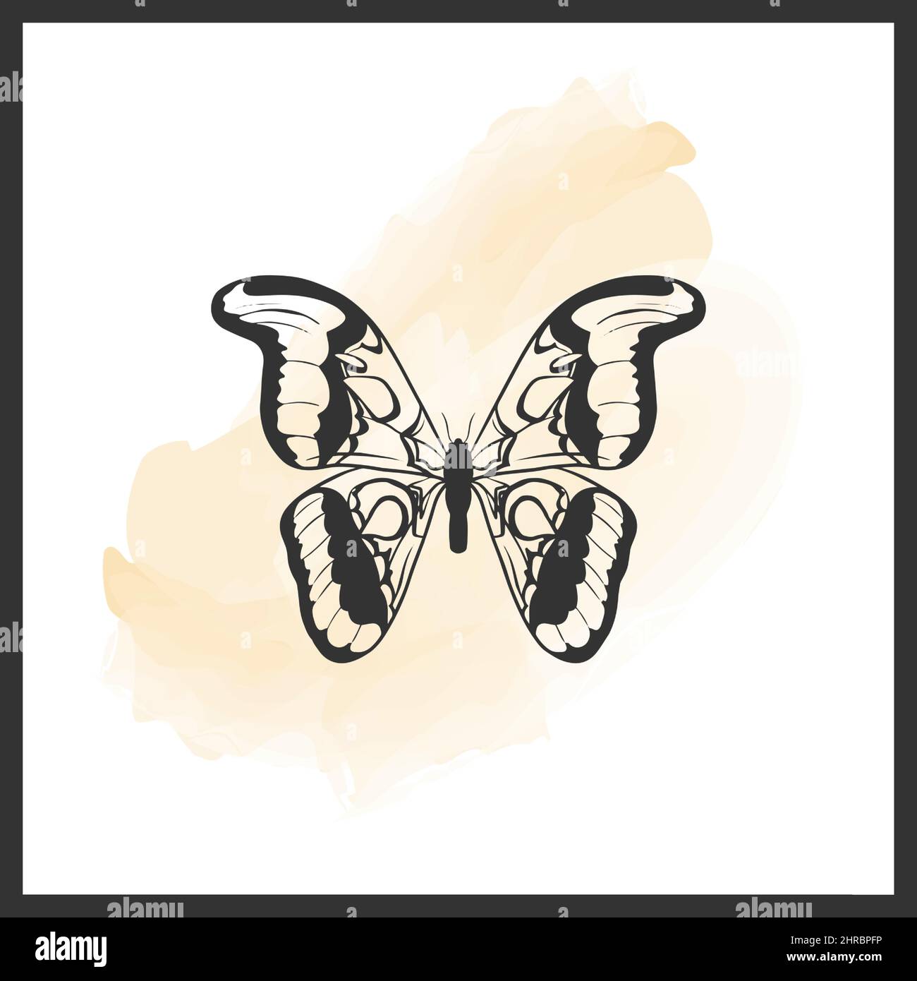 Un moderno poster d'arte universale. Adatto per biglietti d'auguri, poster, biglietti per le festività, biglietti aziendali e inviti. Illustrazione vettoriale. Doodle Illustrazione Vettoriale