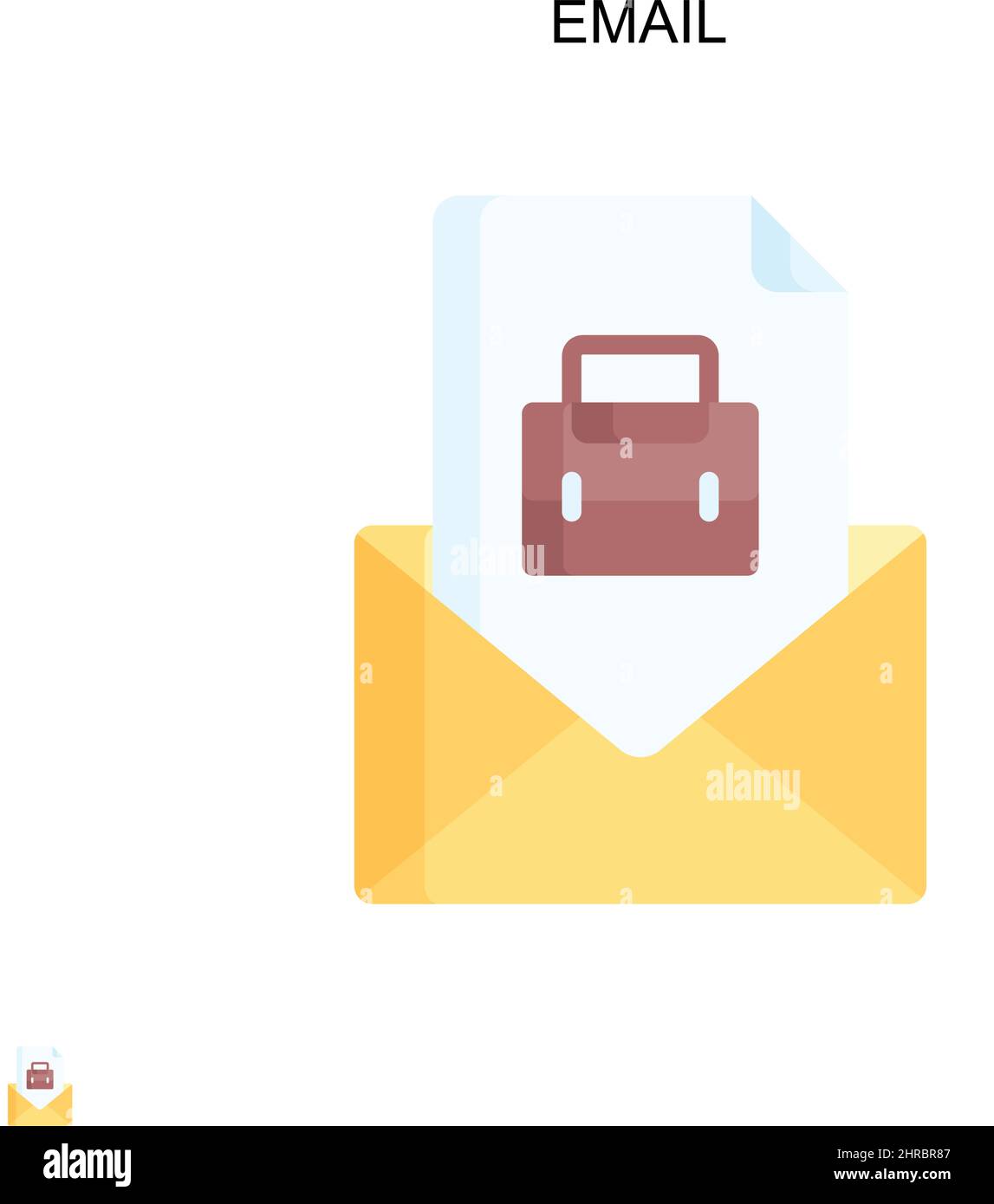 Invia tramite e-mail un'icona vettore semplice. Modello di disegno del simbolo di illustrazione per l'elemento dell'interfaccia utente mobile Web. Illustrazione Vettoriale