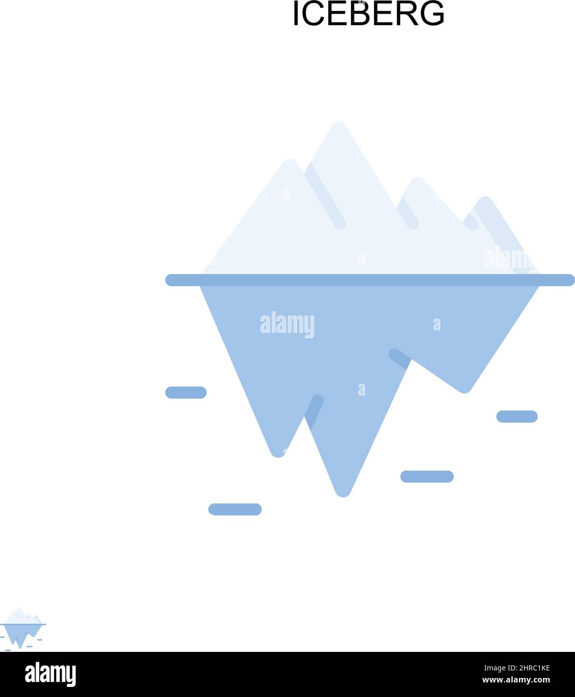 Icona vettore semplice iceberg. Modello di disegno del simbolo di illustrazione per l'elemento dell'interfaccia utente mobile Web. Illustrazione Vettoriale