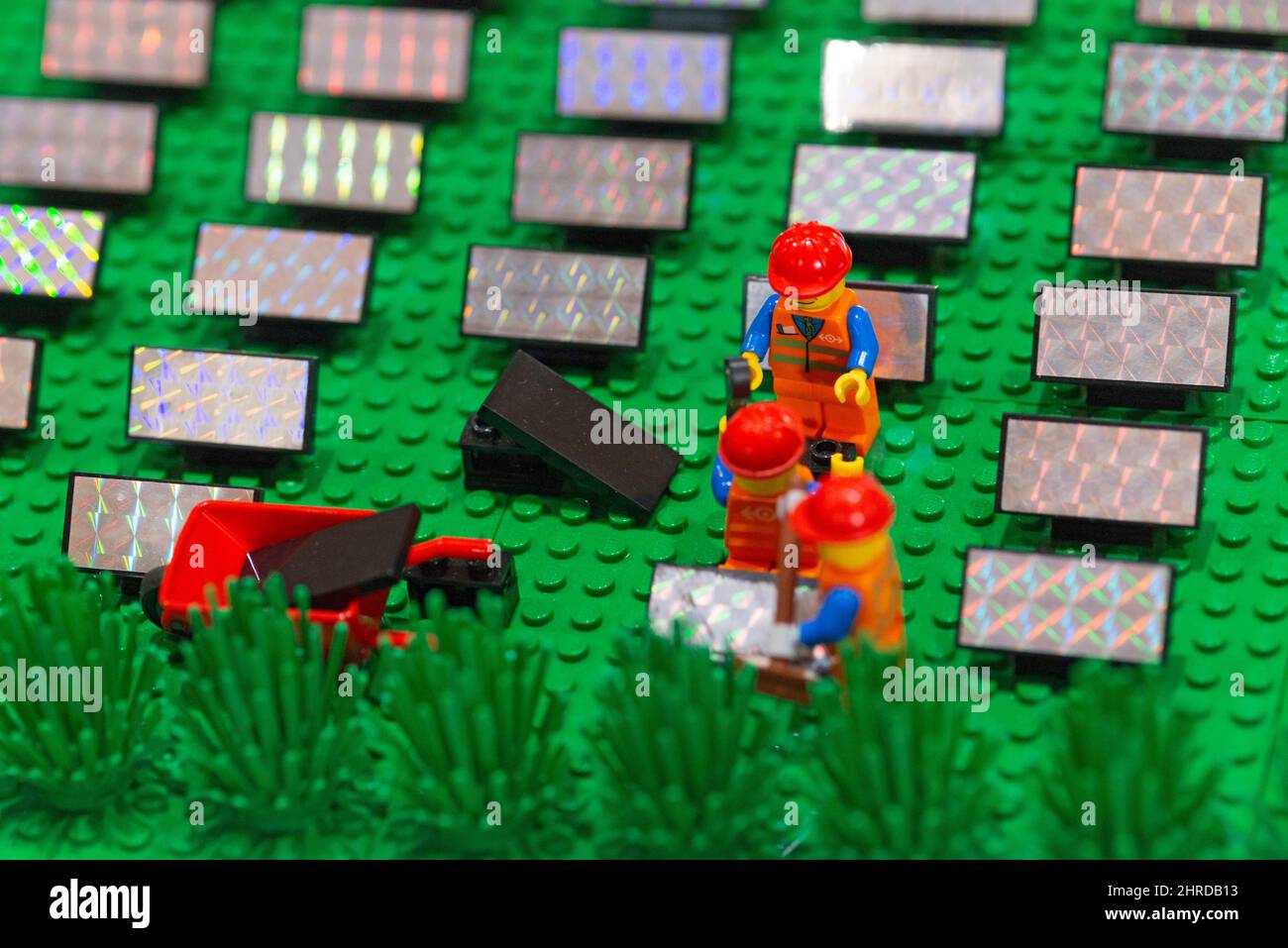 Lego pannello fotovoltaico Foto Stock
