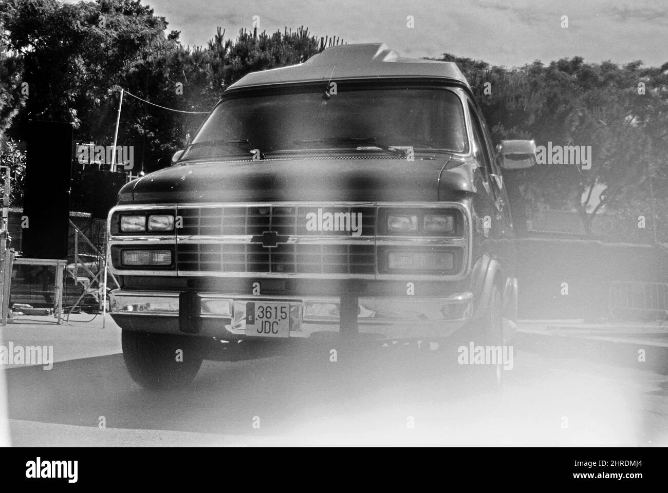 Classic 1994 Chevrolet G20 Van sulla strada Foto Stock
