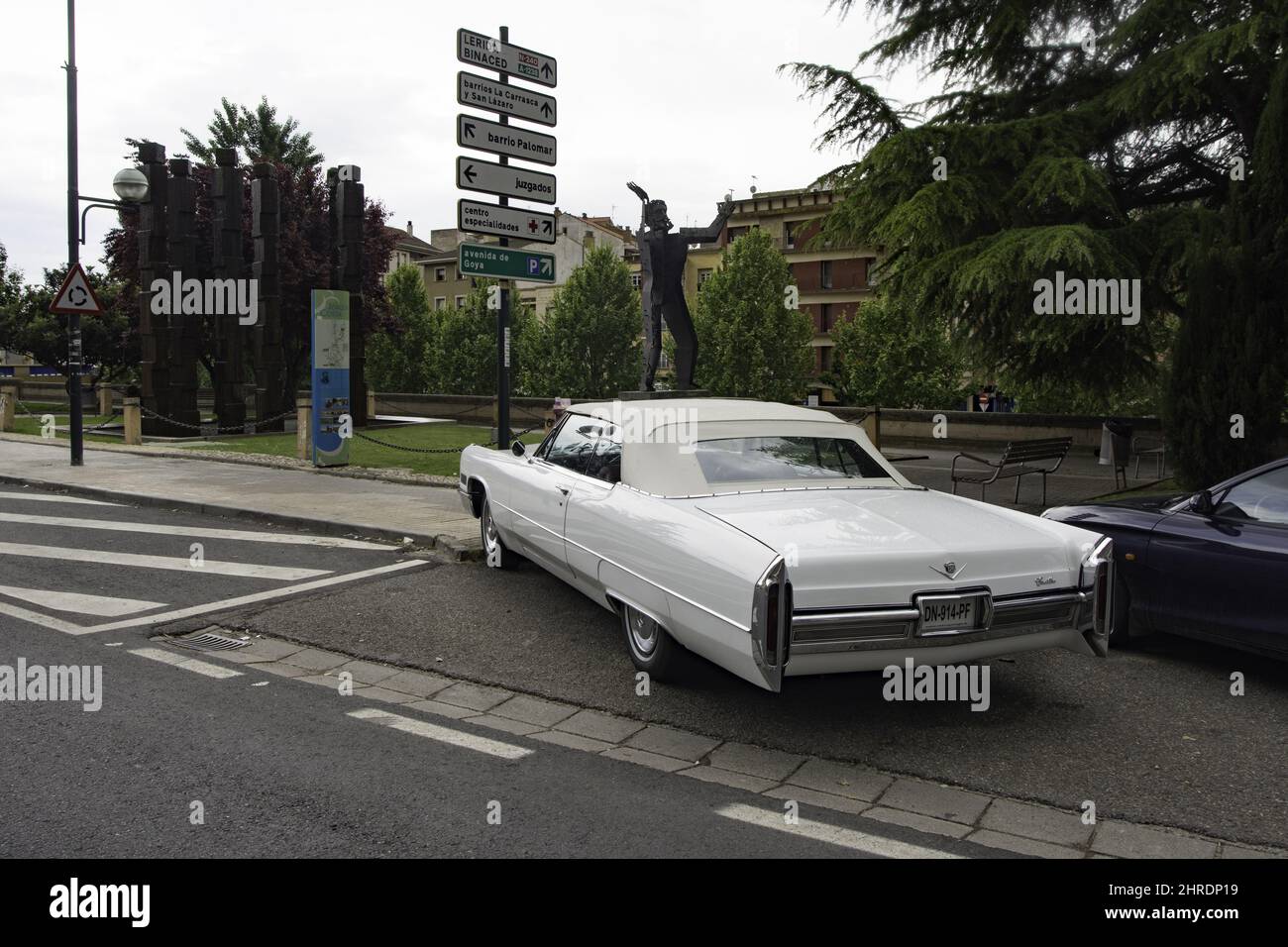 Dettaglio della bellezza della Cadillac Deville auto classica Foto Stock