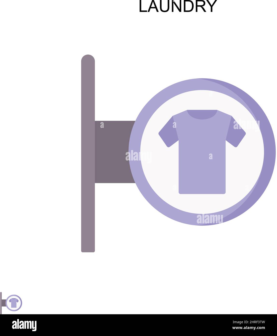 Lavanderia semplice vettore icona. Modello di disegno del simbolo di illustrazione per l'elemento dell'interfaccia utente mobile Web. Illustrazione Vettoriale