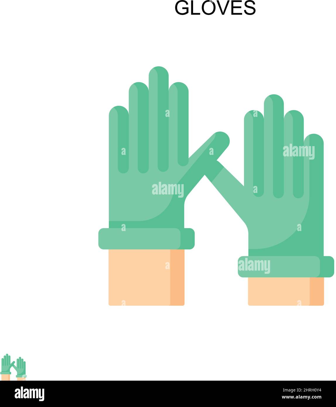 Guanti semplice icona vettoriale. Modello di disegno del simbolo di illustrazione per l'elemento dell'interfaccia utente mobile Web. Illustrazione Vettoriale