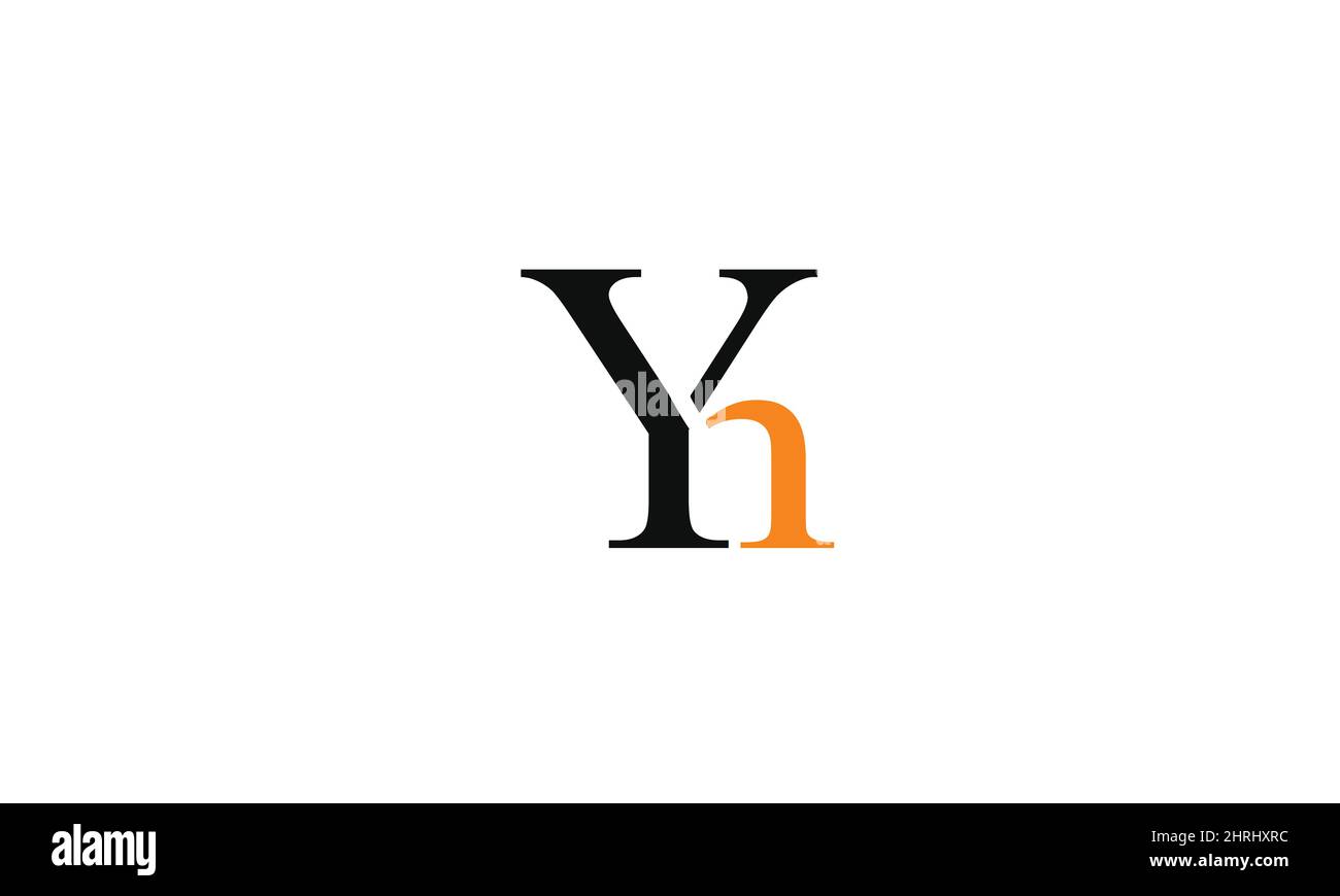 Lettere alfabetiche iniziali logo monogramma YN, NY, Y e N. Illustrazione Vettoriale